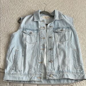 Madewell Light Wash Denim Vest